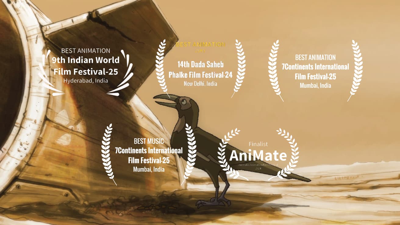 CROW film artwork with festival laurels